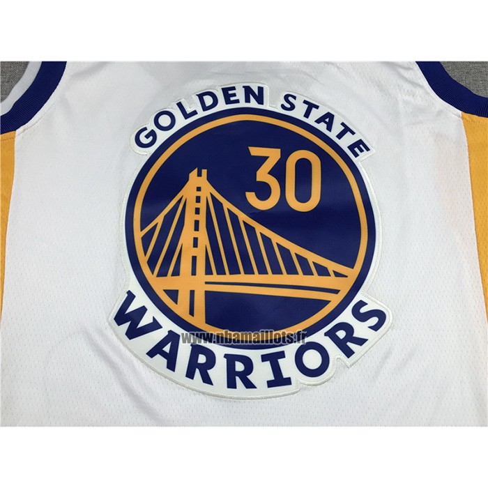 Maillot Golden State Warriors Stephen Curry NO 30 Association 2021-22 Blanc